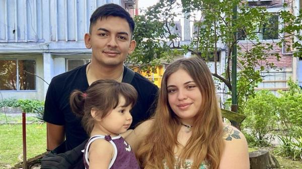 Oriana and Samir with their daughter Chiara