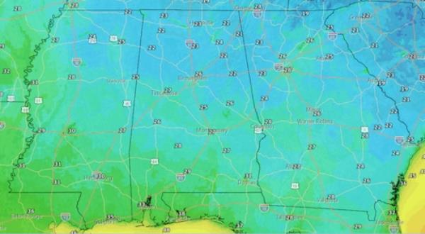 Saturday morning lows