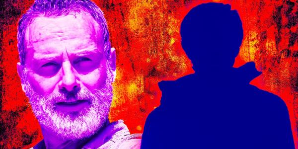 Custom image of Andrew Lincoln as Rick Grimes in The Walking Dead with Sebastian Milton's silhouette