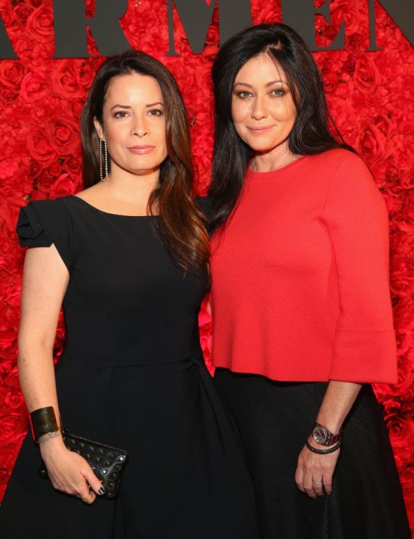 Holly Marie Combs and Shannen Doherty arrive ahead of the opening night of Opera Australia's production of Carmen at Sydney Opera House on June 16, 2016, in Sydney, Australia. 