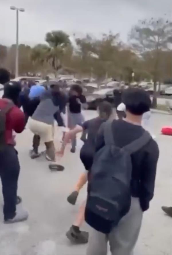 Beatdown outside Parkland high school.