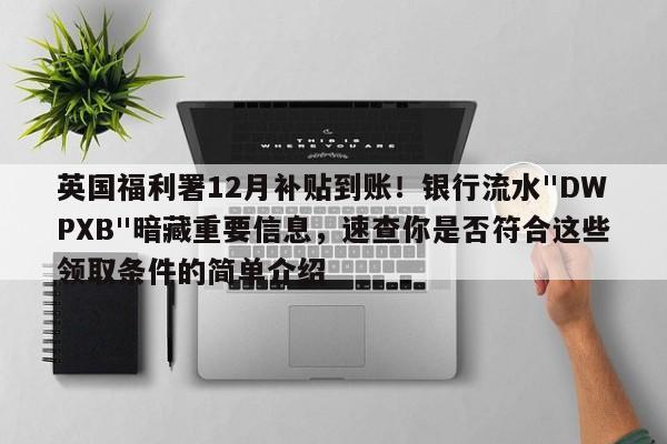 英国福利署12月补贴到账!银行流水