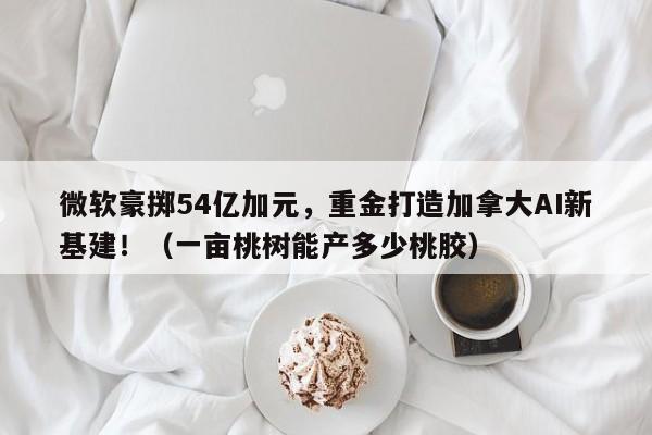 微软豪掷54亿加元,重金打造加拿大AI新基建!(一亩桃树能产多少桃胶)