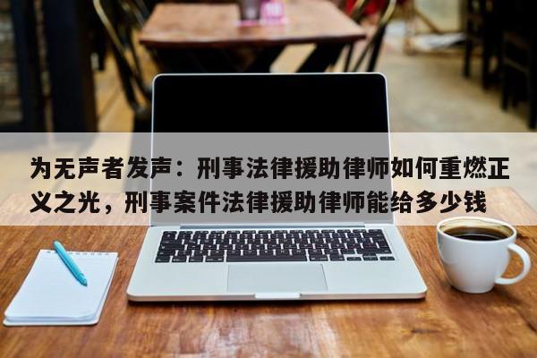 为无声者发声:刑事法律援助律师如何重燃正义之光,刑事案件法律援助律师能给多少钱