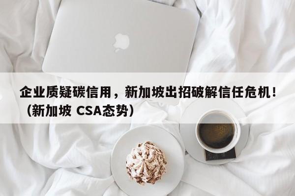 企业质疑碳信用,新加坡出招破解信任危机!(新加坡 CSA态势)