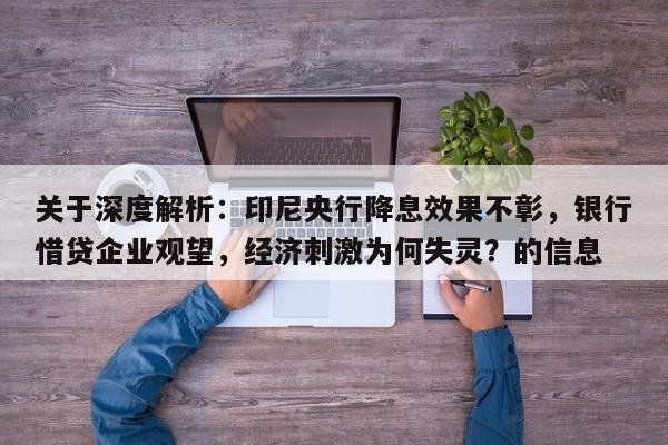 关于深度解析:印尼央行降息效果不彰,银行惜贷企业观望,经济刺激为何失灵?的信息